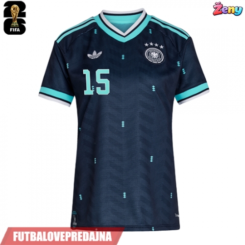 Lacne Ženy Futbalové dres Nemecko Nico Schlotterbeck #15 MS 2026 Krátky Rukáv - Preč